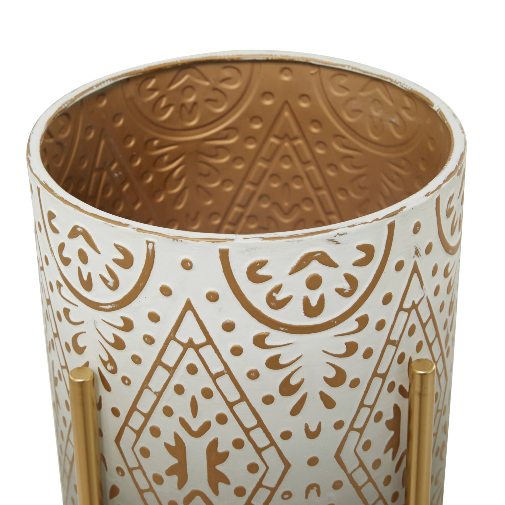 Brown Bohemian Planter, Set of 2" 23", 19"
